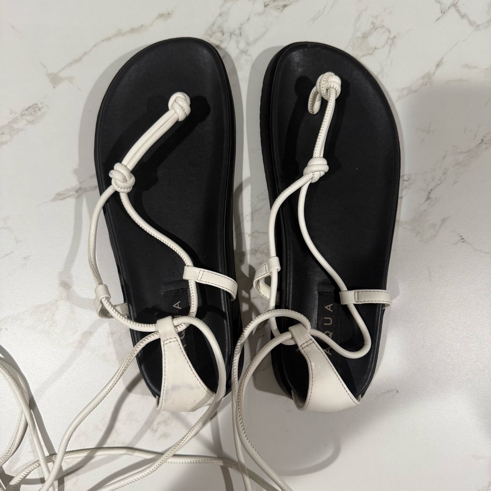 AQUA (Bloomingdale’s) platform gladiator sandals
